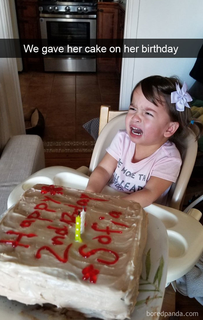 We Gave Her Cake On Her Birthday