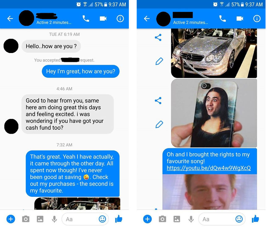 So I Got Messaged By A Scammer...