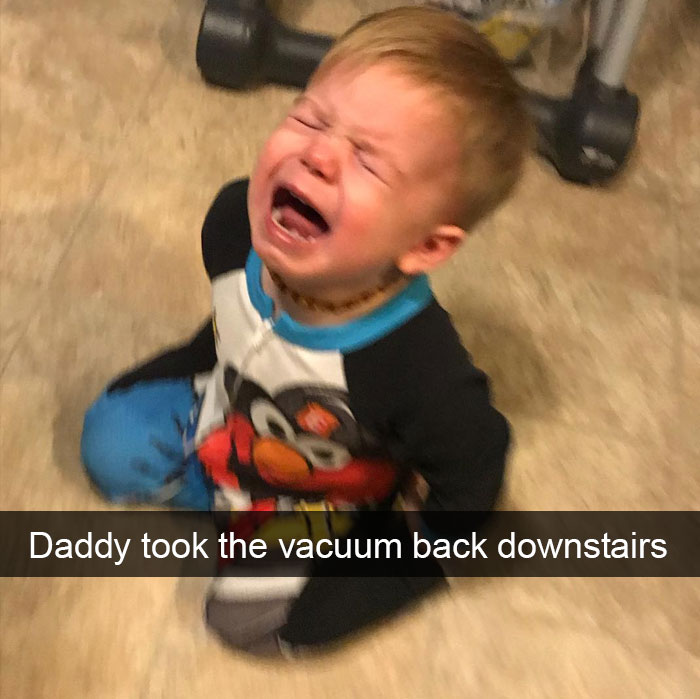 Daddy Took The Vacuum Back Downstairs