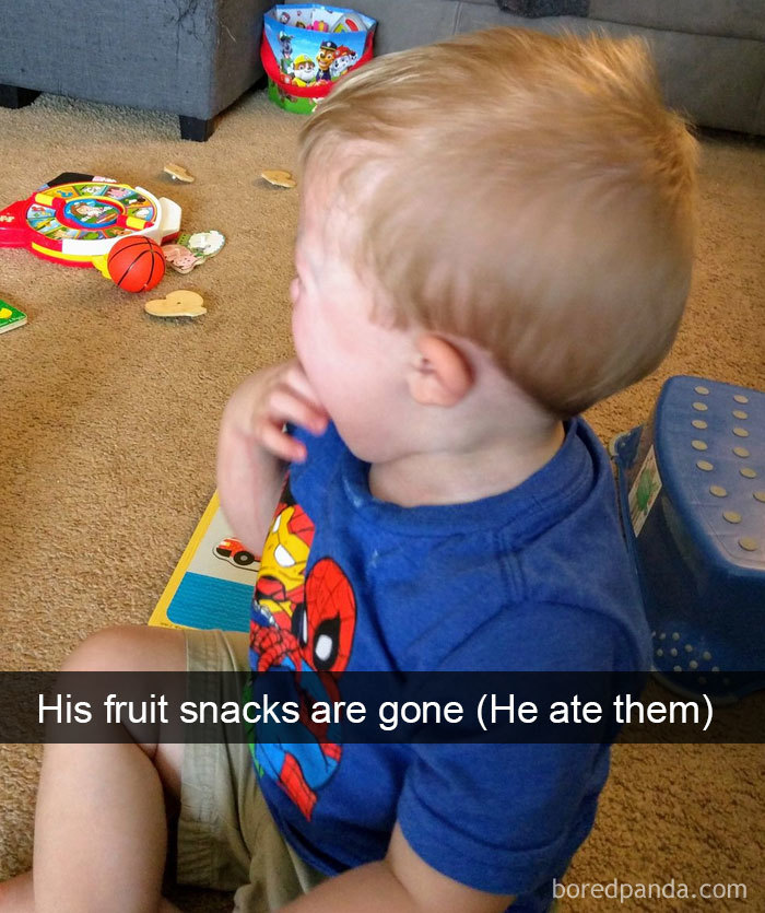 His Fruit Snacks Are Gone (He Ate Them)