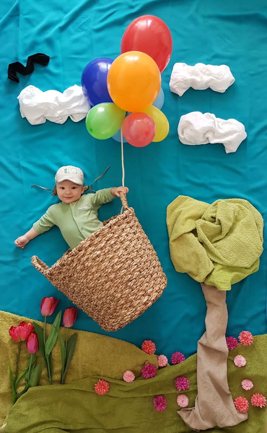 I Turn My Son’s Baby Pics Into Cute Imaginary Adventures