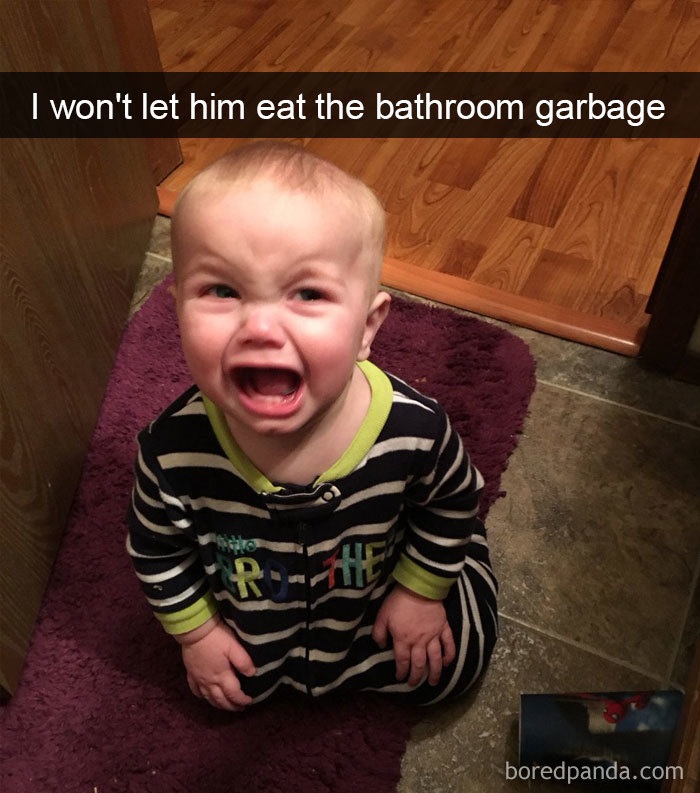 I Won't Let Him Eat The Bathroom Garbage