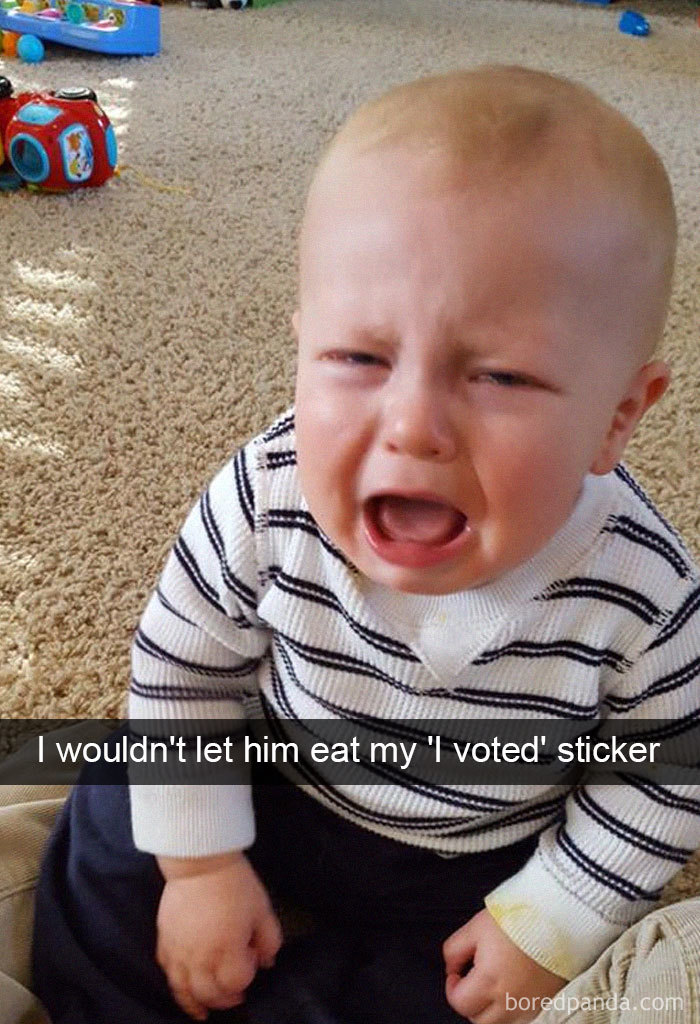 I Wouldn't Let Him Eat My 'I Voted' Sticker
