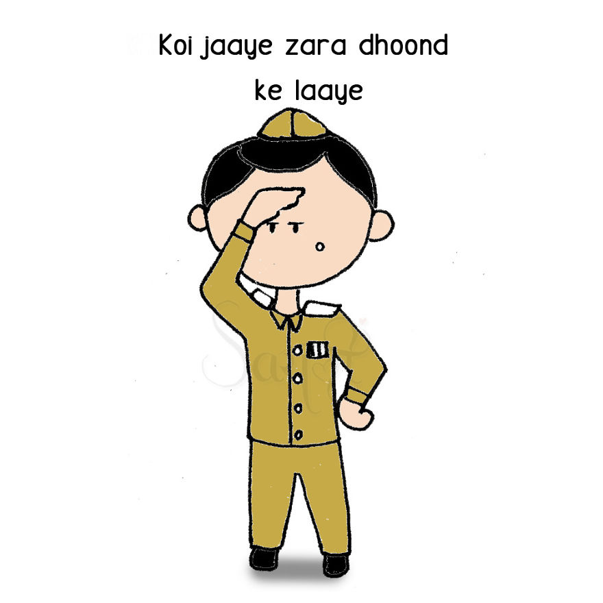 I Have Illustrated Bollywood Songs In A Very Funny Way Which Totally Relates To My Tragic Situation