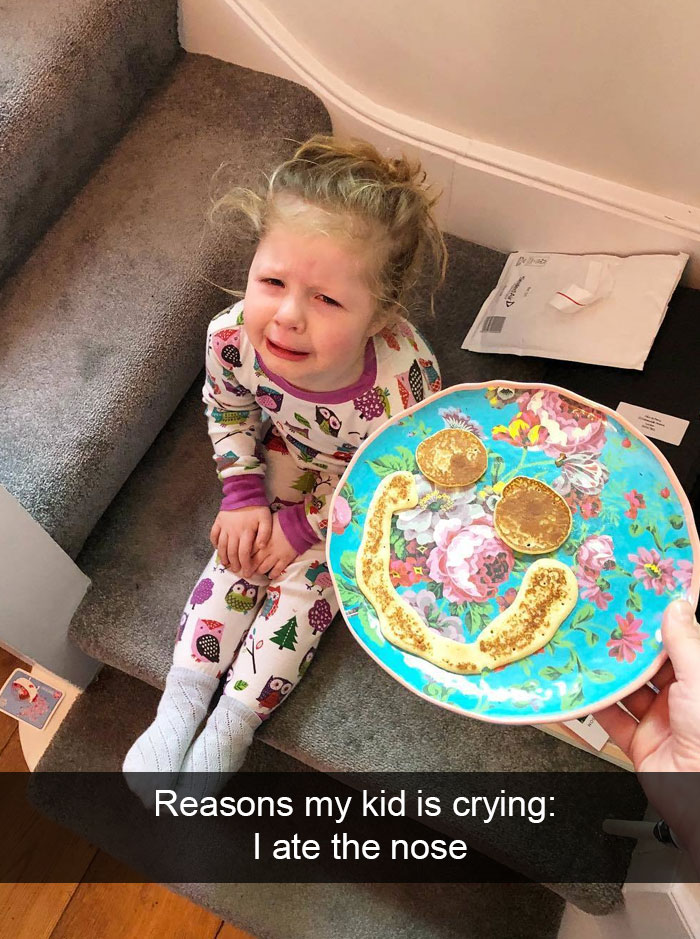 Reasons My Kid Is Crying: I Ate The Nose