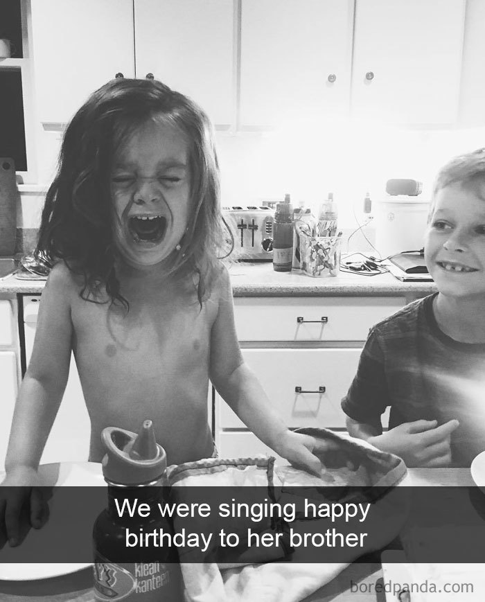 We Were Singing Happy Birthday To Her Brother