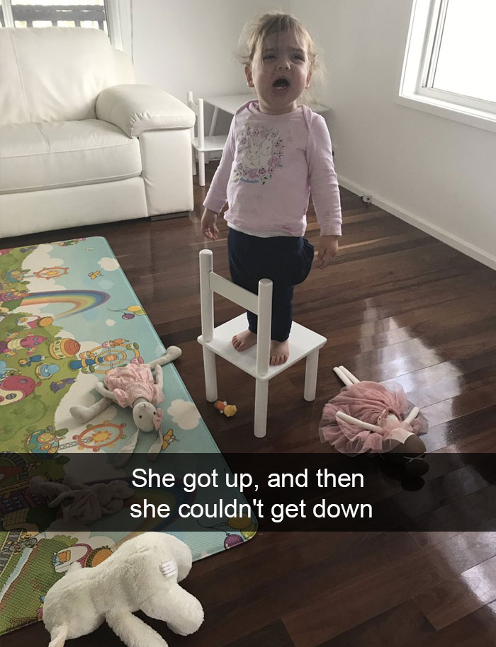 She Got Up, And Then She Couldn't Get Down