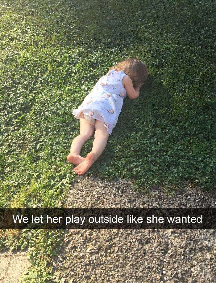 We Let Her Play Outside Like She Wanted