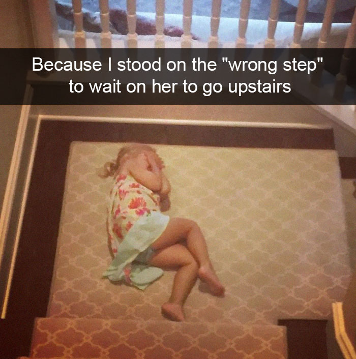 Because I Stood On The "Wrong Step" To Wait On Her To Go Upstairs