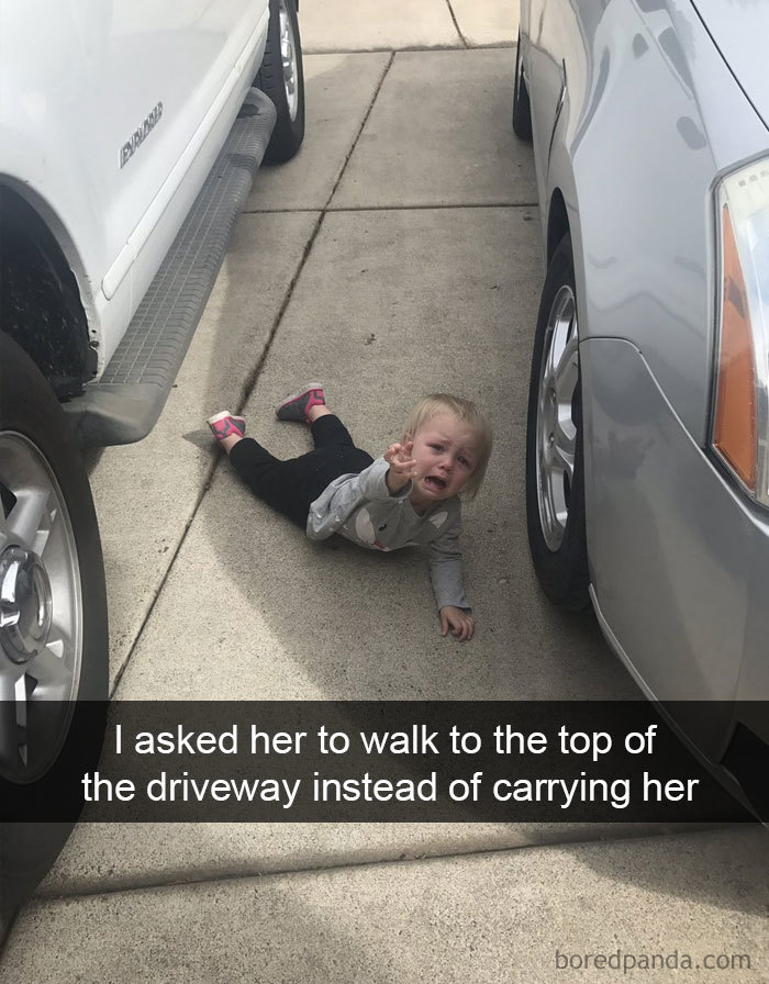 I Asked Her To Walk To The Top Of The Driveway Instead Of Carrying Her