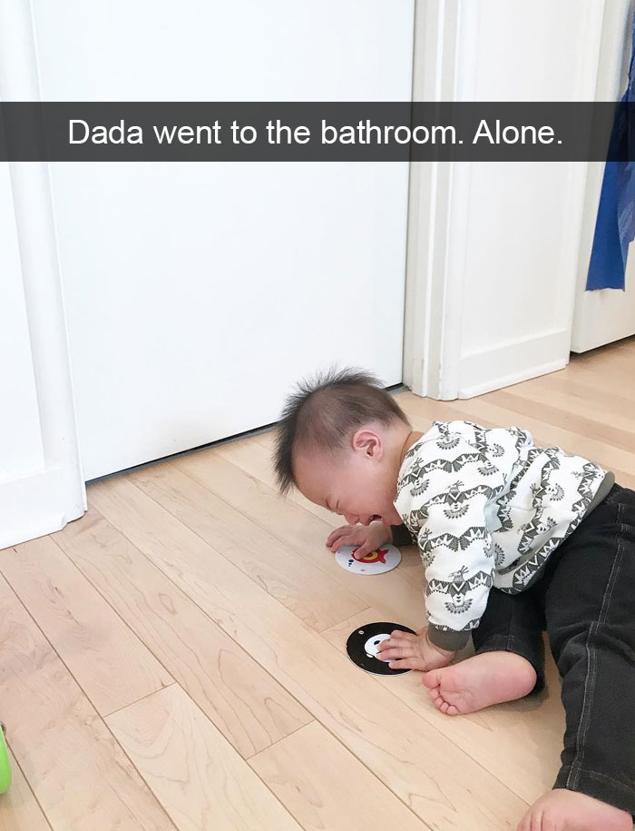 Dada Went To The Bathroom. Alone.