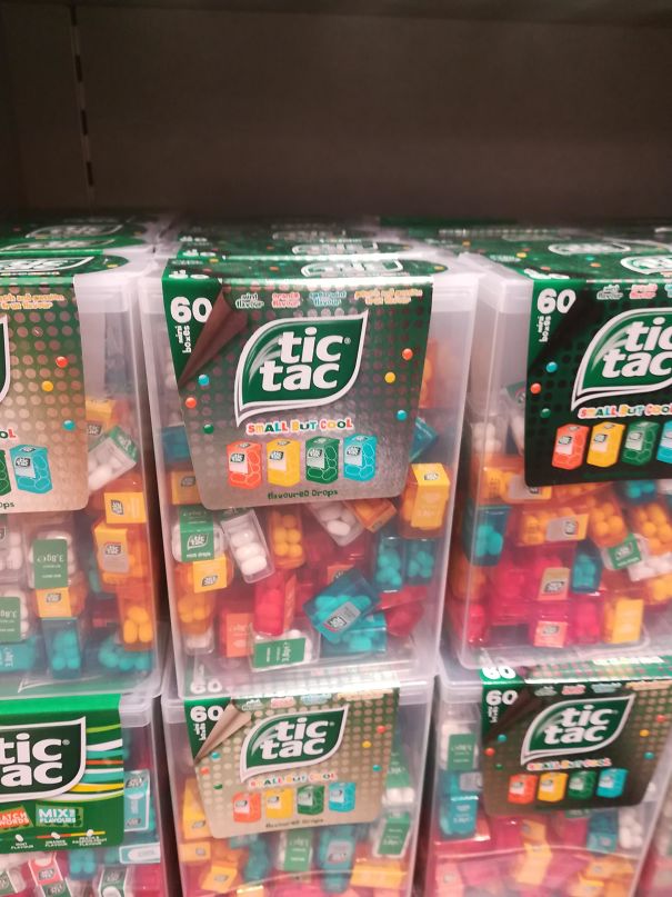 A Tic Tac Novelty Box That Has 60 Individual Boxes Each With 6 Tic Tacs... So Much Plastic