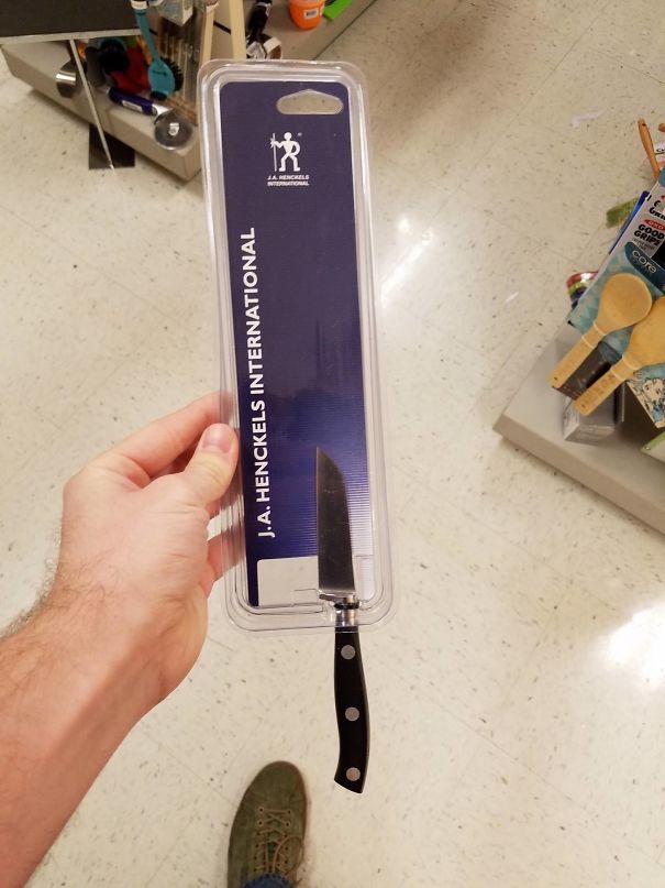This Knife Is Far Too Small For The Packaging
