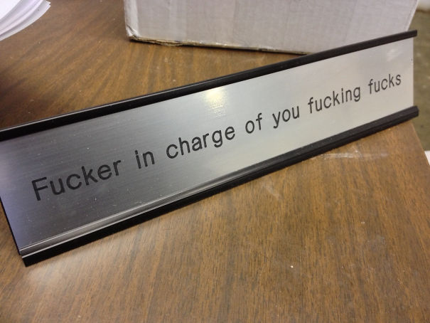 Boss's Name Plate