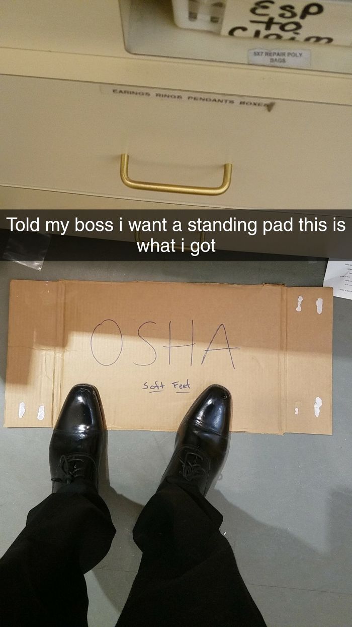 Asked My Boss For A Standing Pad... This Is What I Got