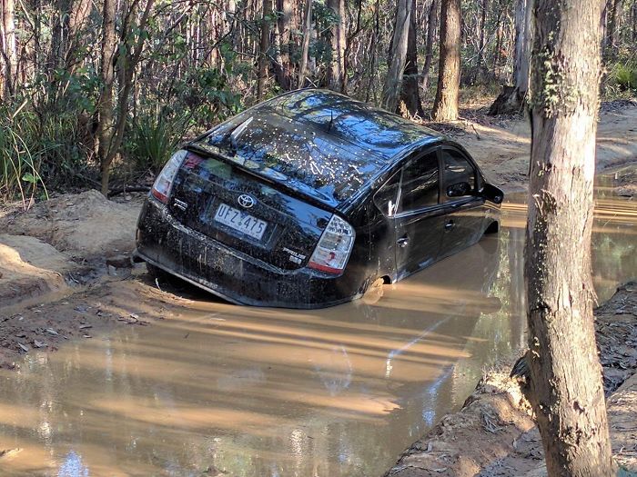 I'll Just Drive My Prius Down This Mud Track, What Could Go Wrong?