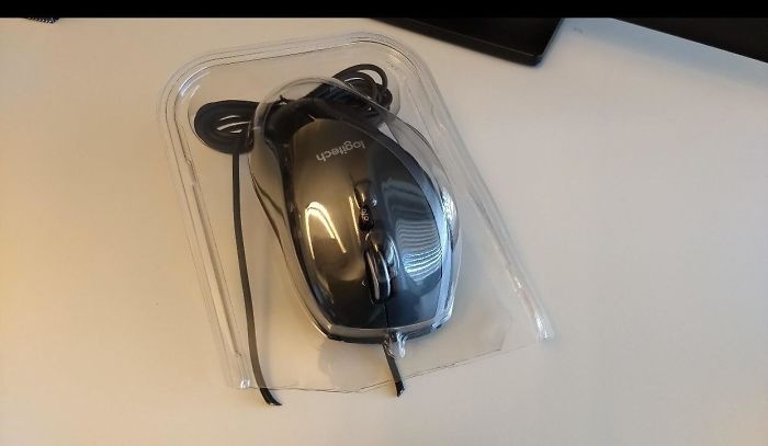 He Was Really Happy About Getting A New Mouse