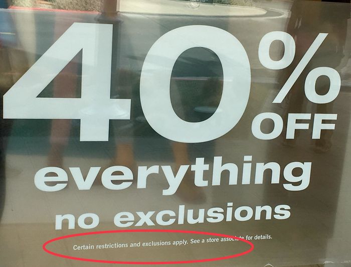 Wow! No Exclusions! Oh.. Wait..