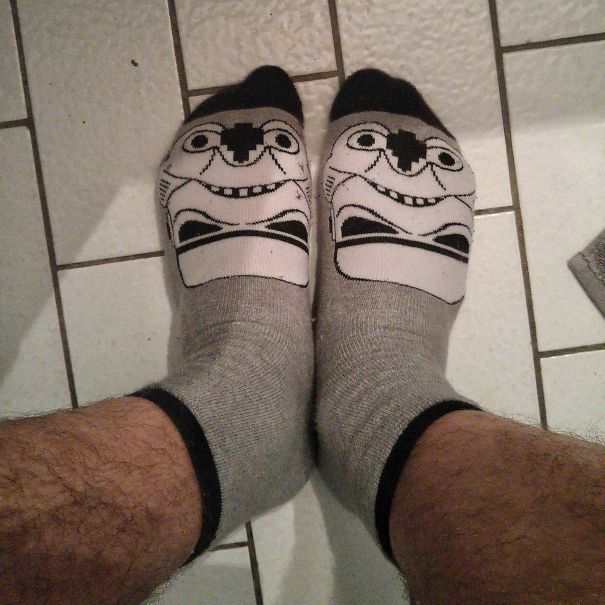 I Thought These Star Wars Socks Were Really Cool Until I Put Them On And Saw This Face Staring Back At Me
