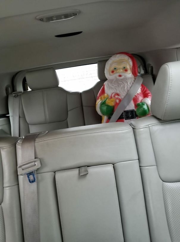 My 9-Year-Old Left A Surprise For My Wife. Scaring The Shit Out Of Her When She Checked The Rear View