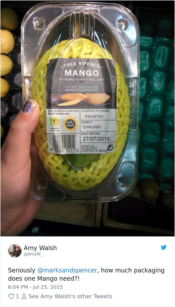 All This Packaging For A Single Mango