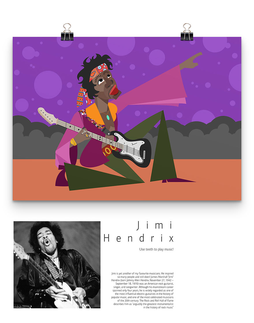 I Illustrated Some Of My Favourite Guitarists