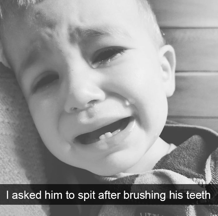 I Asked Him To Spit After Brushing His Teeth