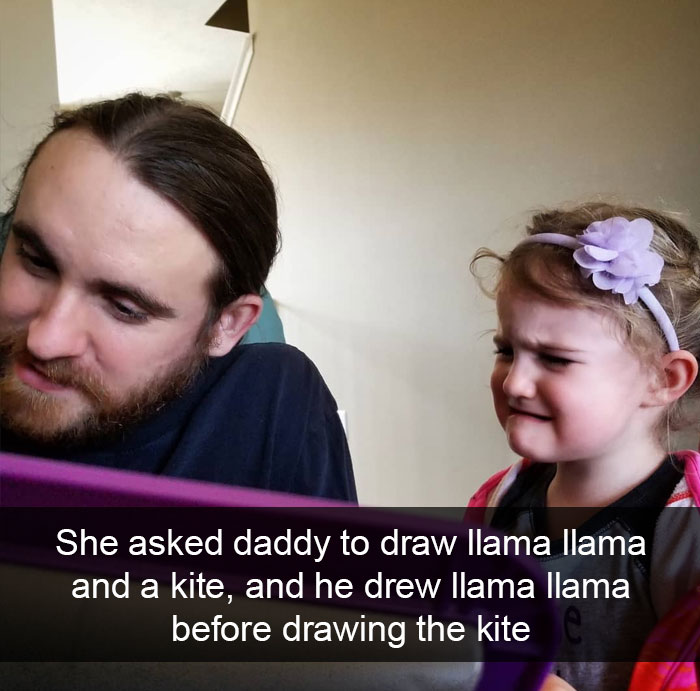She Asked Daddy To Draw Llama Llama And A Kite, And He Drew Llama Llama Before Drawing The Kite