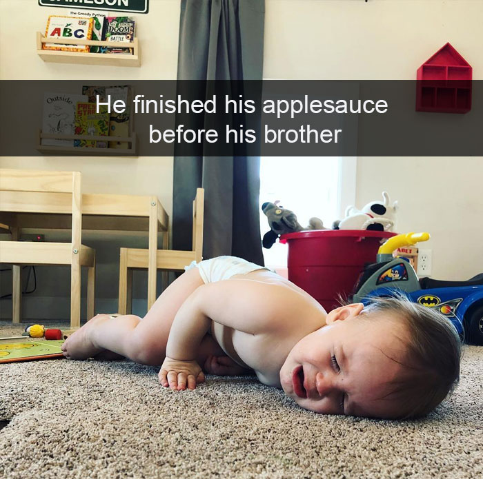 He Finished His Applesauce Before His Brother