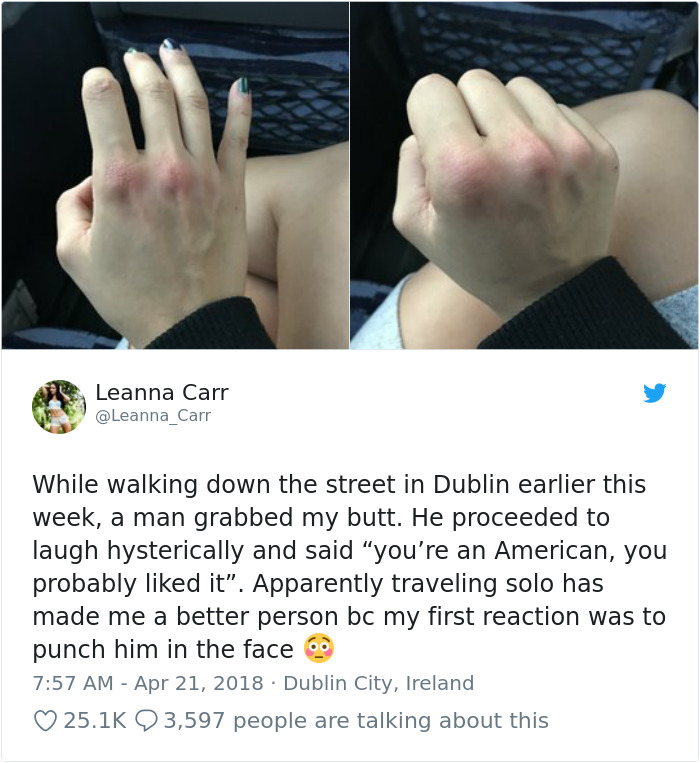 Woman Is Sexually Assaulted On Street, But Attacker Doesn't Realize What Is Hiding Beneath Her Innocent Look