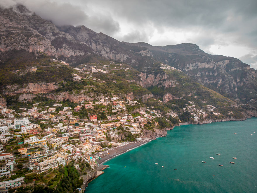 Amalfi Coast Positano From A Drone!