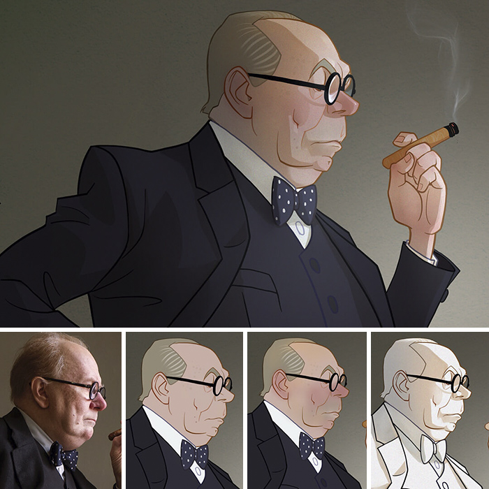 Artist Makes Incredible Illustrations Of Movie Characters At Spontaneous Moments