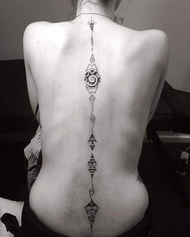 Spine Tattoo Design