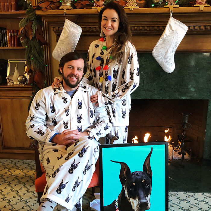 custom dog print pajamas