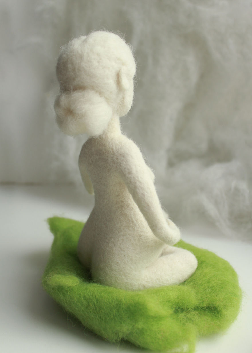 I Made Needle Felted Sculpture Of Pregnant Woman