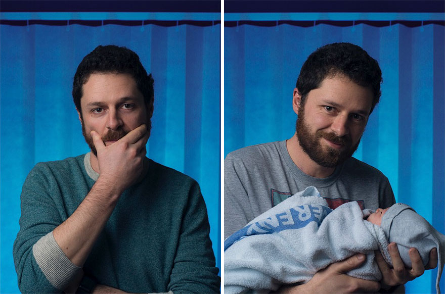 Photographer Captures Men Before And After Becoming A Father, And The Result Says It All