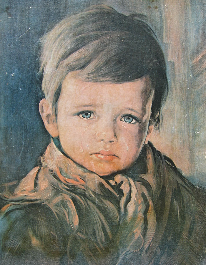 Haunted Crying Boy Painting Haunted Crying Boy Painting