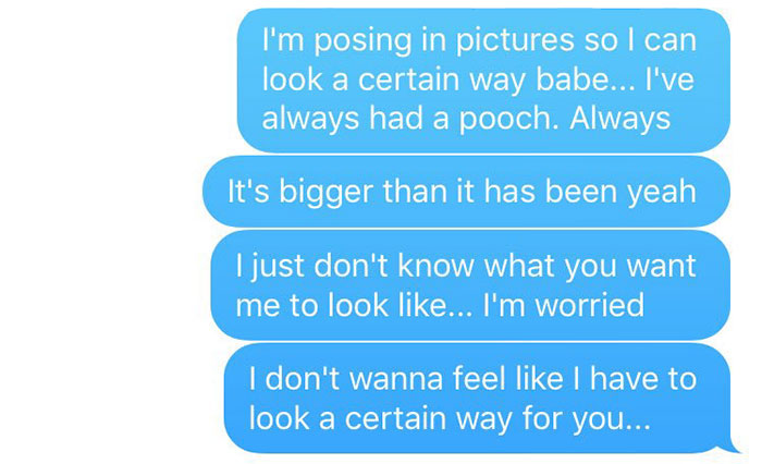 Woman Shares Boyfriend's Body Shaming Texts On Twitter Asking What To Do, Dumps Him With Internet's Help