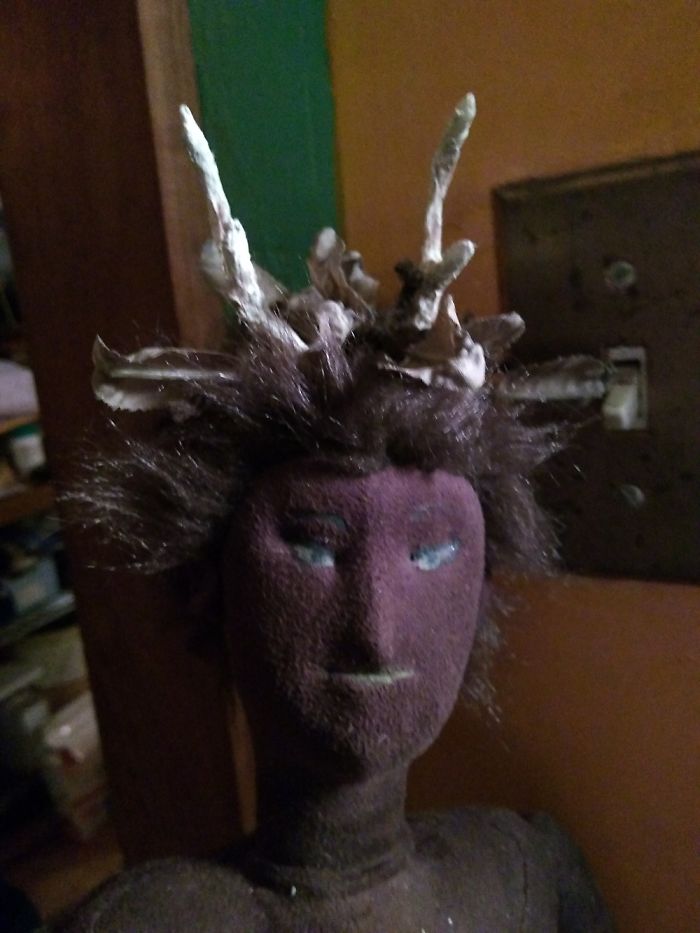 This Amaxing Doll I Made. You Cant See The Rest Of Him, I've Made No Clothes For Him Yet.