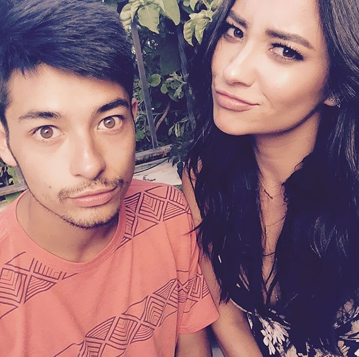Shay Mitchell With Her Younger Brother Sean