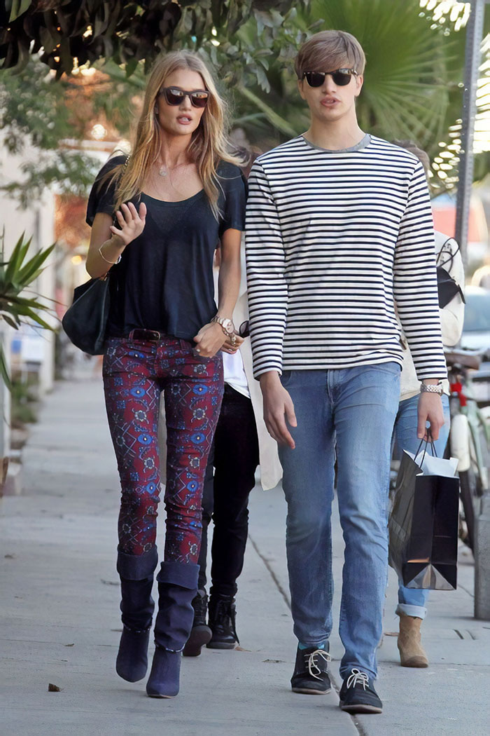 Rosie Huntington-Whiteley With Her Brother Toby