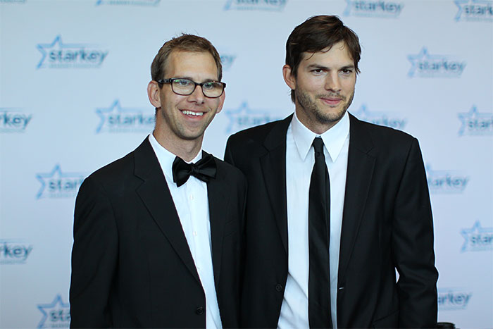 Ashton Kutcher With His Twin Brother Michael