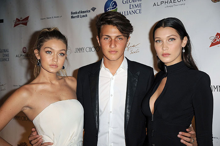 Gigi And Bella Hadid With Their Brother Anwar