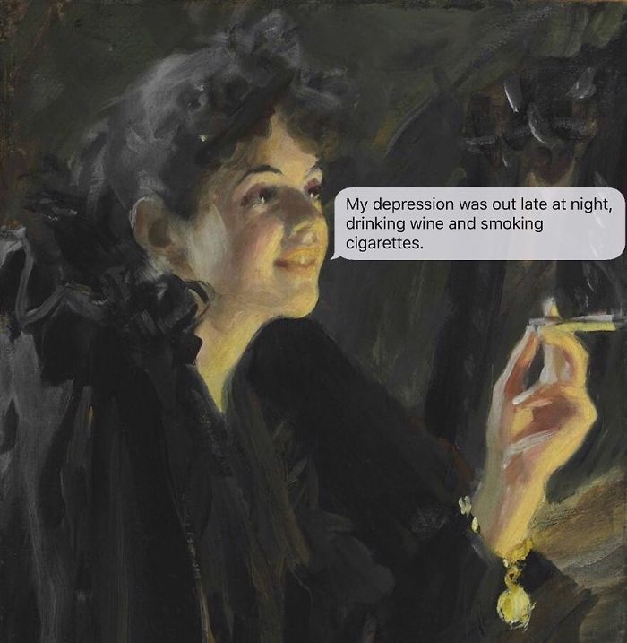 Classical-Art-Dark-Humor-April-Eileen-Henry-Texts-From-Your-Existentialist