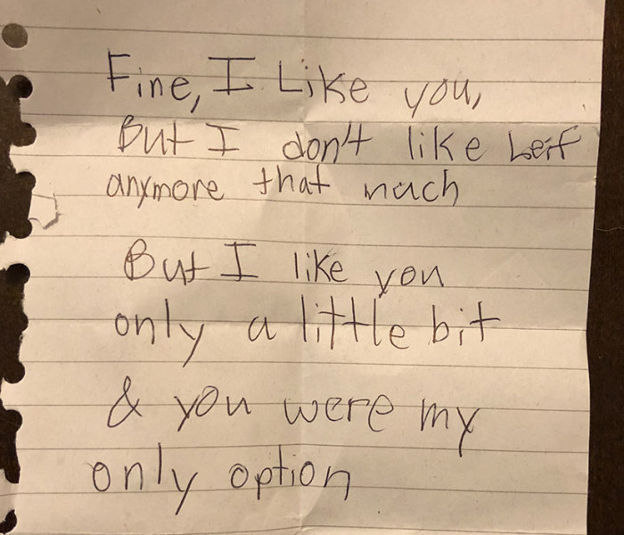 My 10-Year-Old Son Received This Refreshingly Honest “Love Note” From A Girl At School
