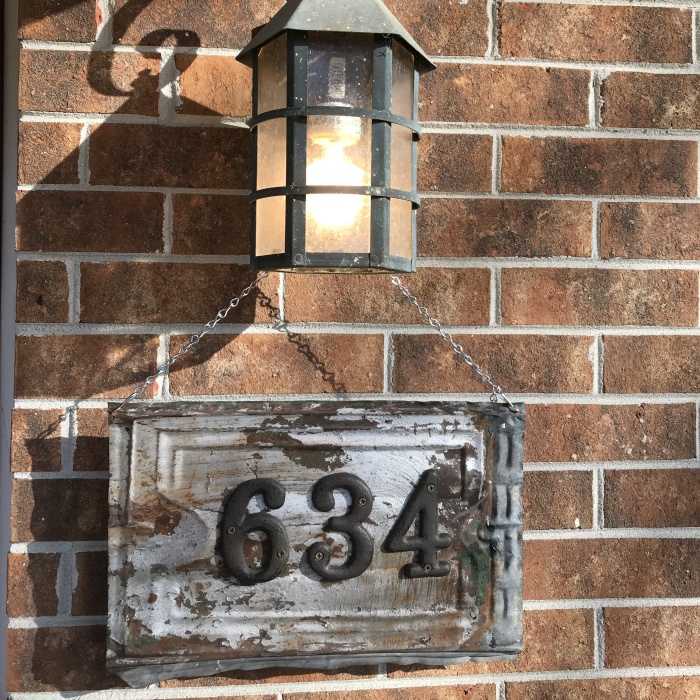 I Transform Architectural Tin Roof Tiles Into Incredible Street Number Address Signs