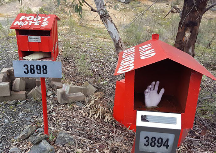 Foot Notes And Hand Delivered Mail. Someone Definitely Has A Sense Of Humor Around Here