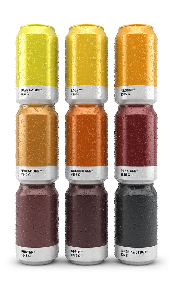 Awesome Beer Cans Show The Pantone Color Of The Brew That’s Inside