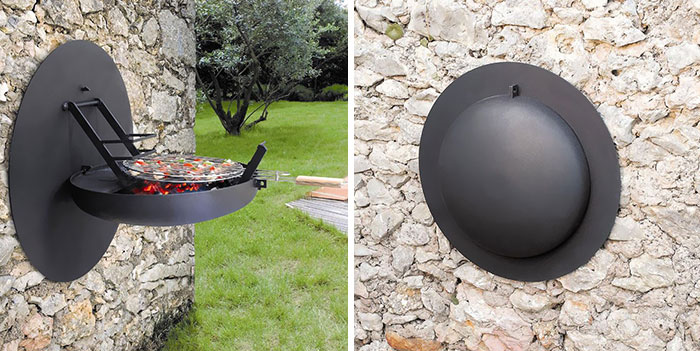 Fold-Out Minimalist BBQ For Space Saving