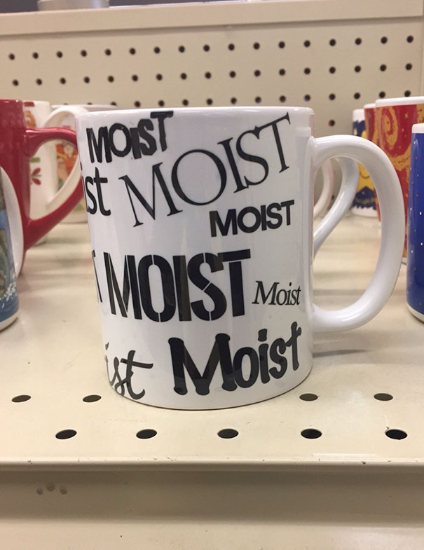 Found This Aggressively Moist Mug At Goodwill
